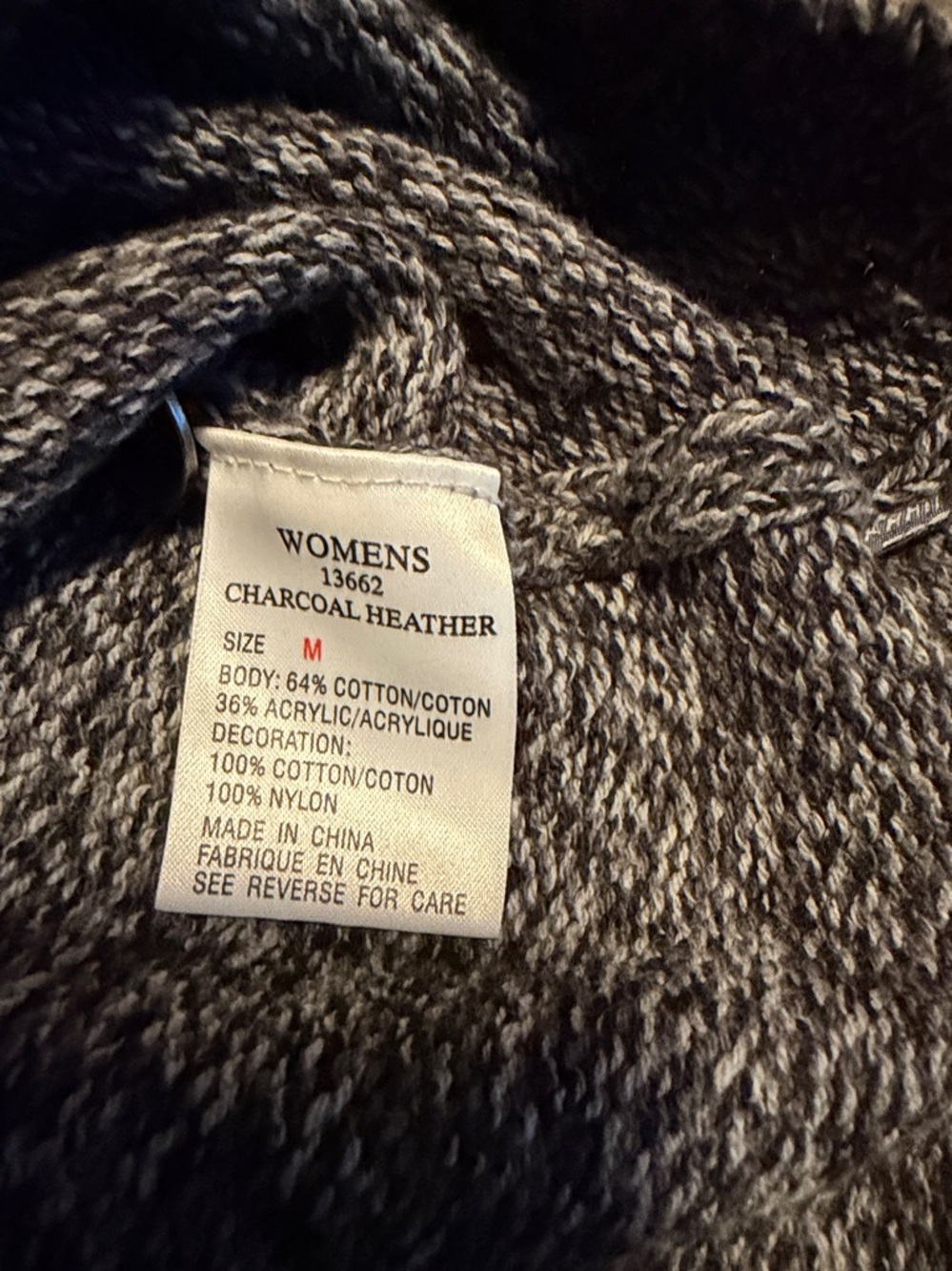 Woolrich Gray Shawl Collar Cardigan with Multicolor Fair Isle Yoke - Picture 5 of 7